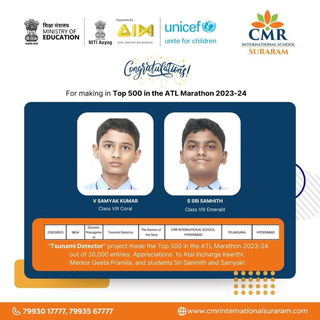 Congratulations to V Samyak Kumar and S Sri Samhith ...